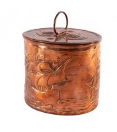 Newlyn, an oval copper biscuit