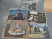 NEWMAN Joseph. 5 Oils on Canva