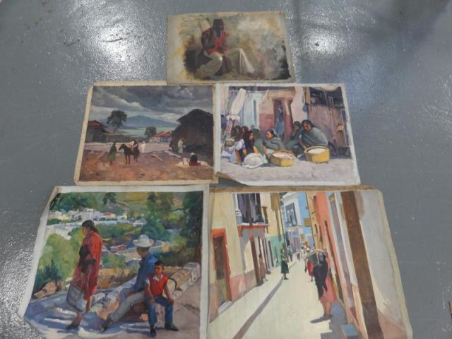 NEWMAN Joseph. 5 Oils on Canvas. As
