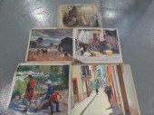 NEWMAN Joseph. 5 Oils on Canva