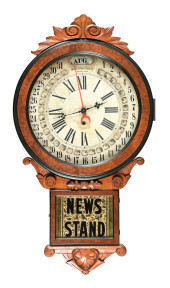 NEWS STAND GILBERT WALL CLOCK<