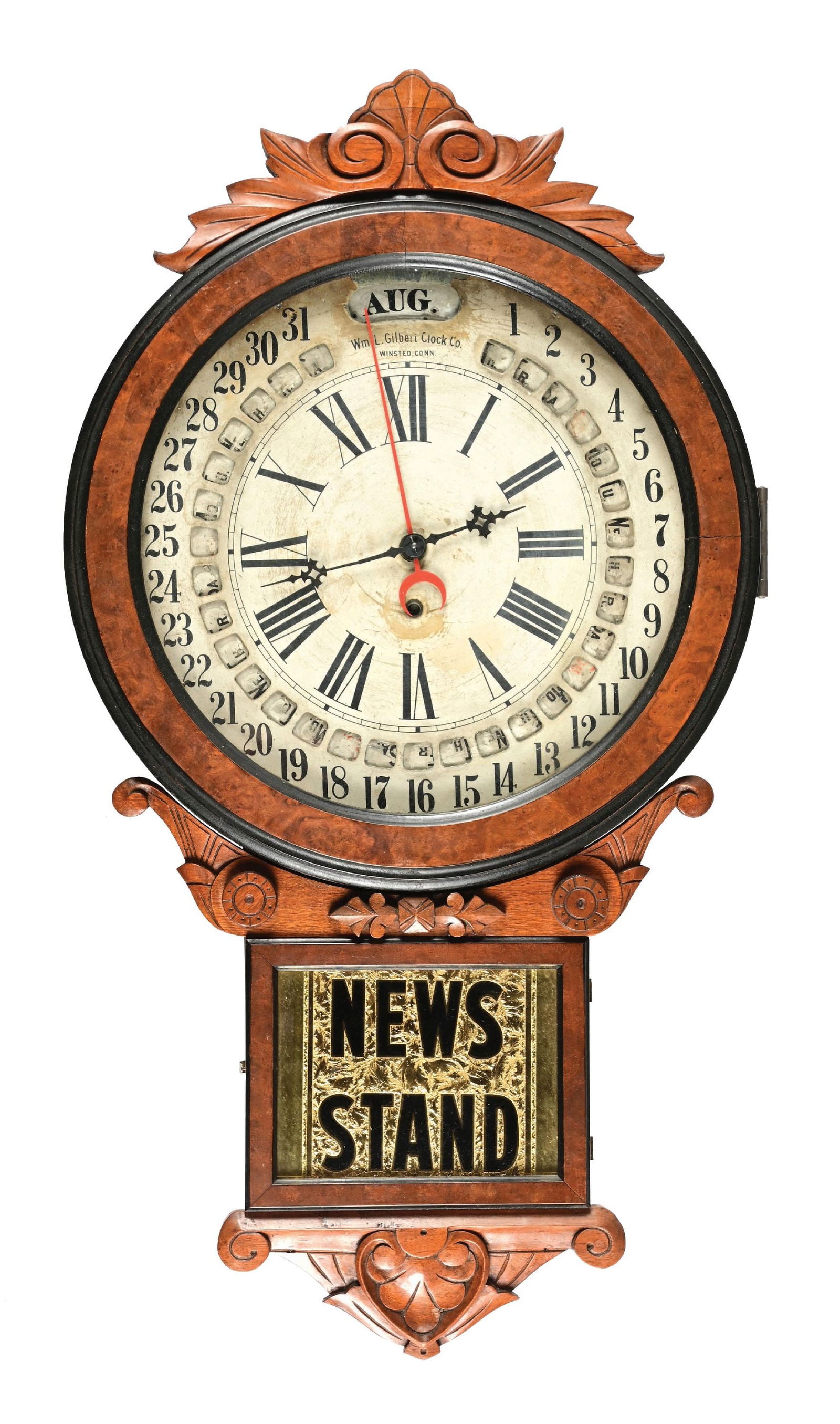 NEWS STAND GILBERT WALL CLOCKThis