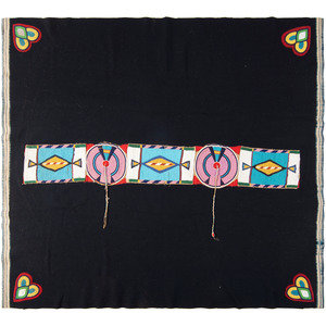 Nez Perce Beaded Hide Blanket Strip