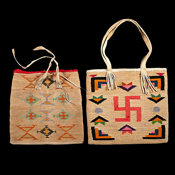 Nez Perce Corn Husk Bags lot of 2
