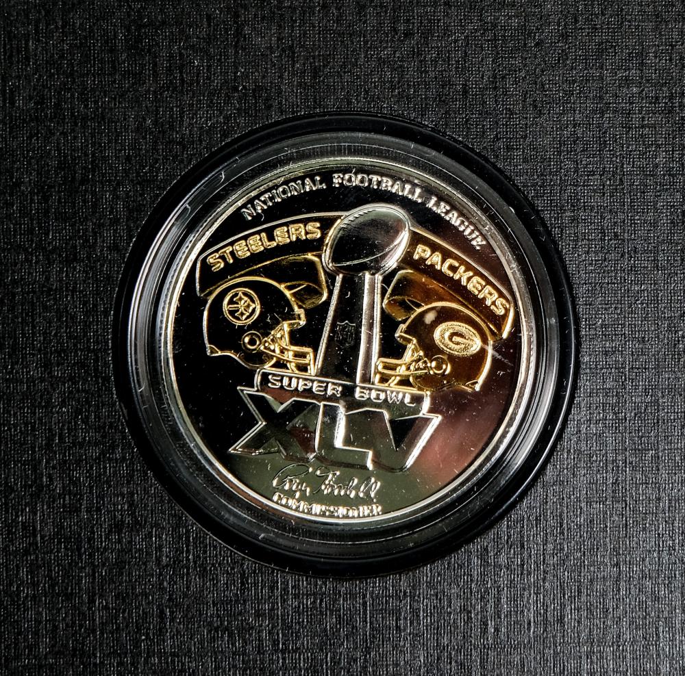 NFL SUPER BOWL XLV(45) 24K & SILVER