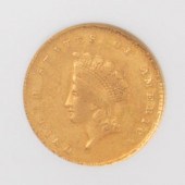 NGC $1 1855 CHARLOTTE TYPE II