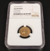 NGC GRADED 1914D $2.50 GOLD IN