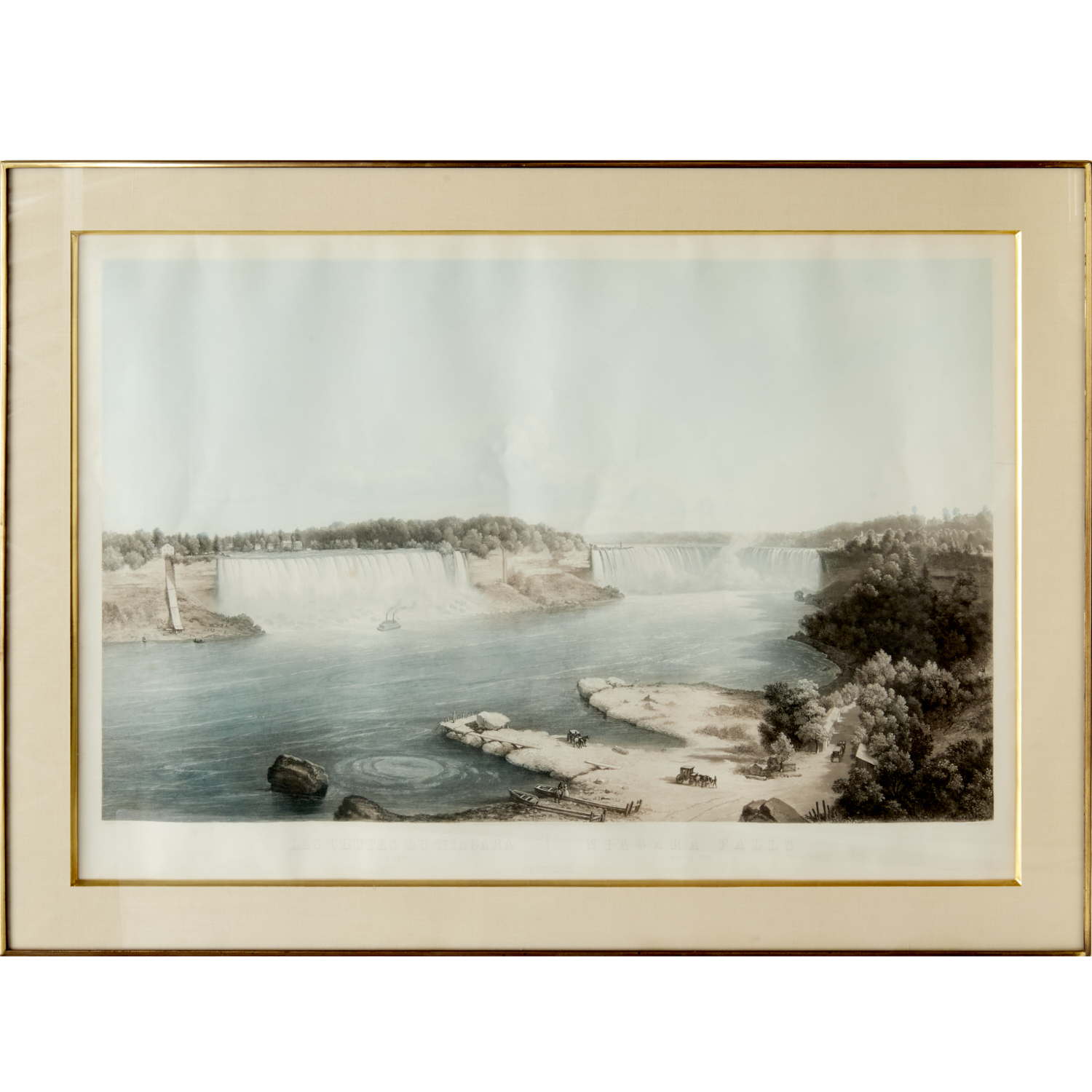 NIAGARA FALLS, LARGE HAND-COLORED