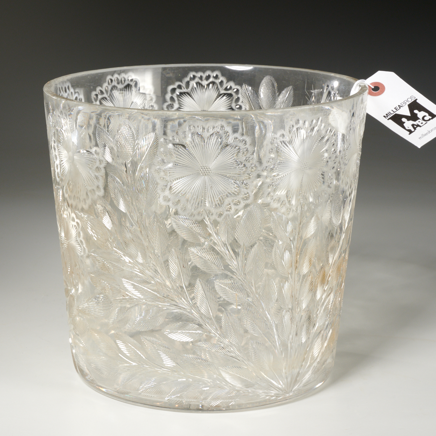 NICE ANTIQUE WHEEL-CUT FLORAL