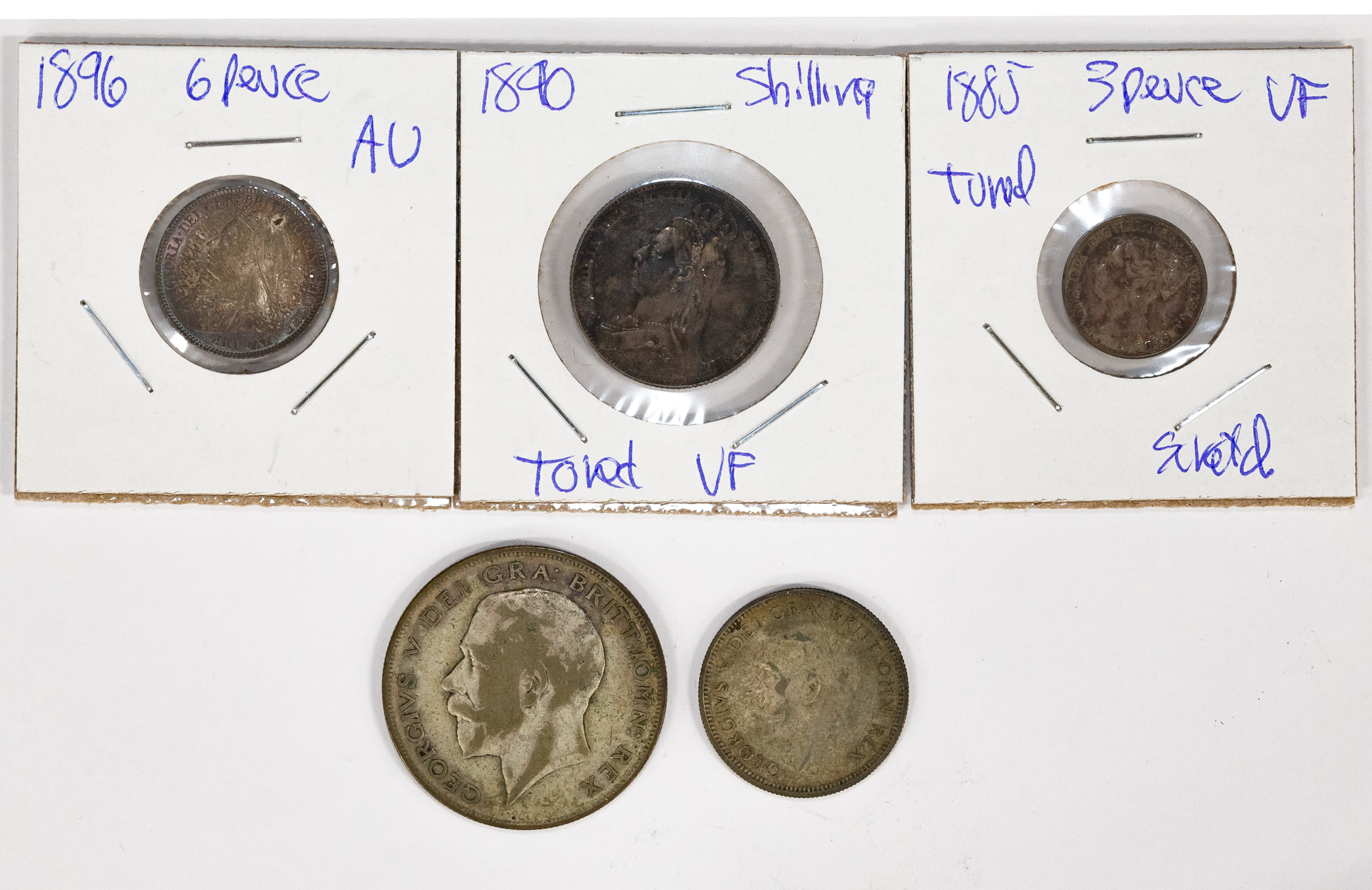 NICE ENGLISH SILVER COINS 1896