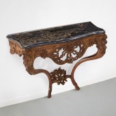 NICE LOUIS XV CARVED WALNUT CO