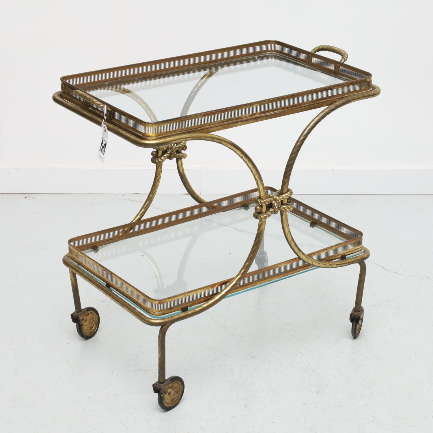 NICE MID-CENTURY FRENCH BRASS BAR