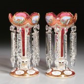 NICE PAIR BOHEMIAN CASED & ENA