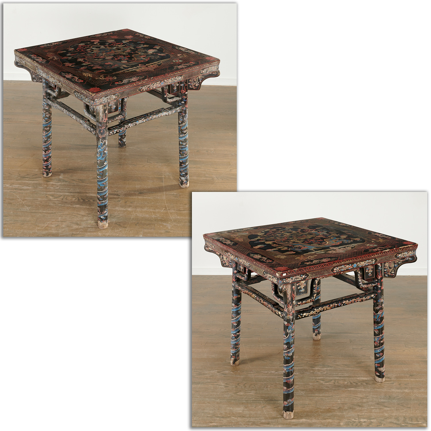 NICE PAIR CHINESE POLYCHROME