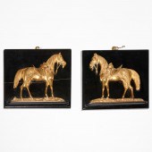 NICE PAIR DORE BRONZE EQUINE R