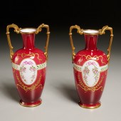 NICE PAIR FRENCH CASED OPALINE