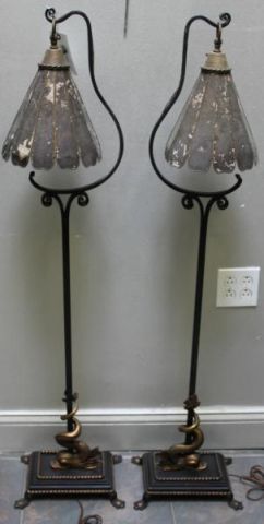 Nice Pair of Wrought Iron and