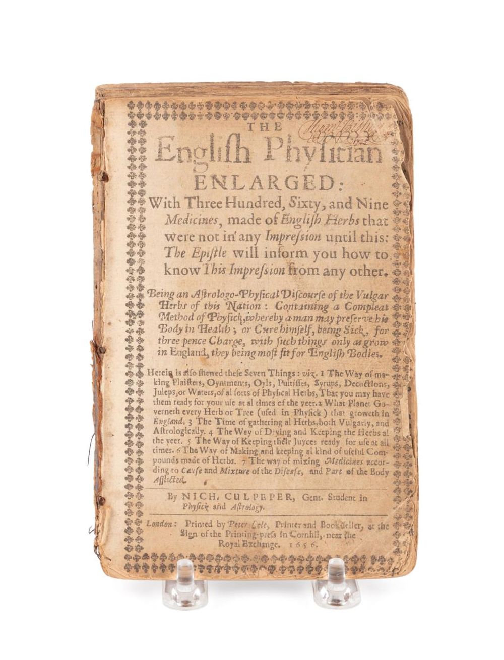 NICHOLAS CULPEPER, THE ENGLISH