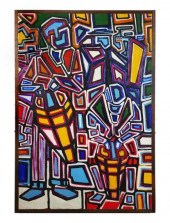 NICHOLAS DAVIS,OIL ON CANVAS,