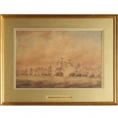 NICHOLAS POCOCK, WATERCOLOR AN