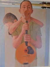 NICK KOSCIUK PAINTING OF 2 BOY