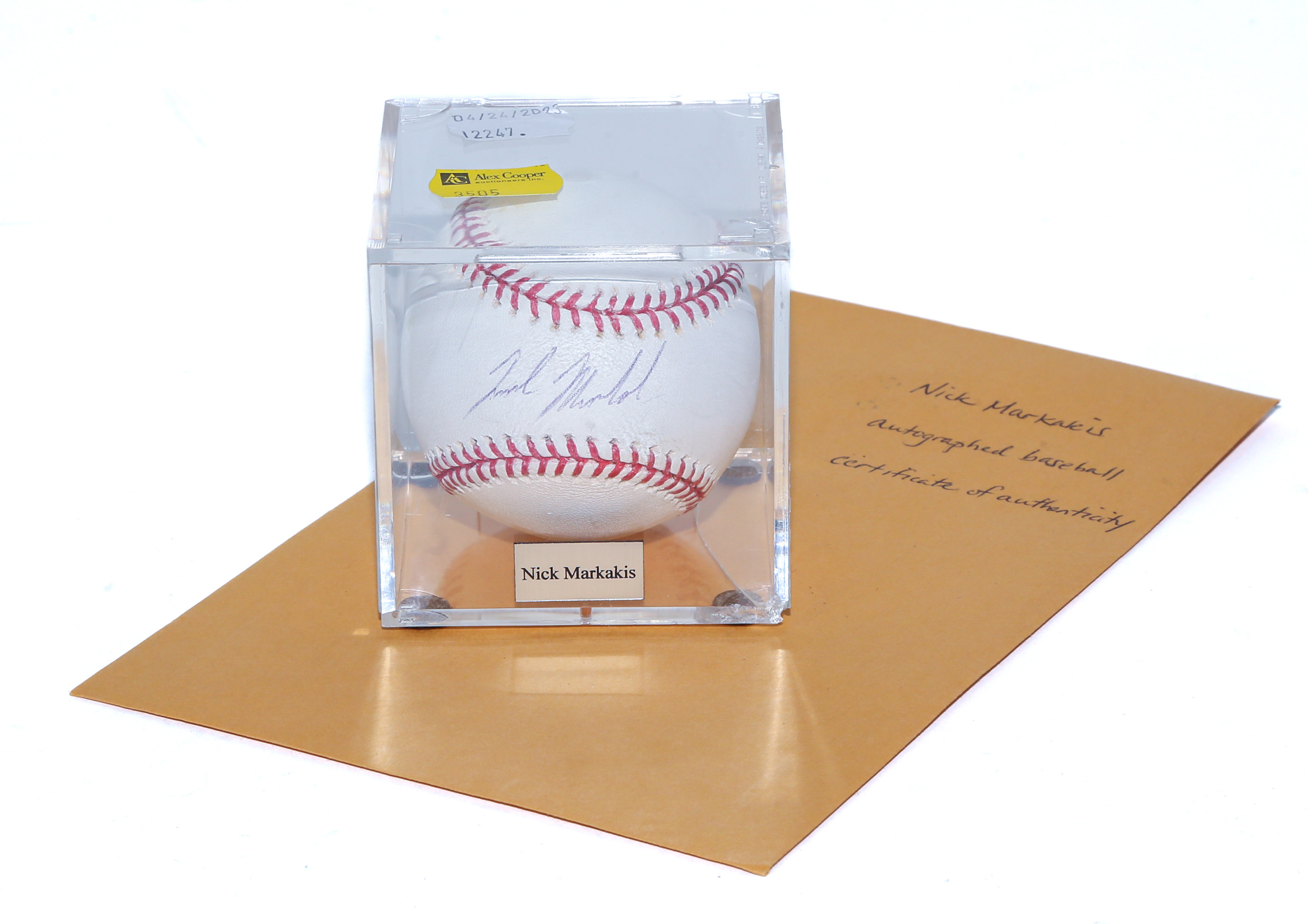 NICK MARKAKIS SIGNED BASEBALL