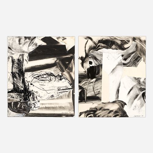 NICK VACCARO PAIR OF MIXED MEDIA