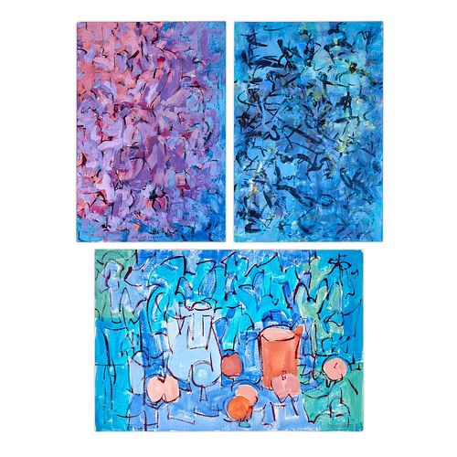 NICK VACCARO THREE EARLY ABSTRACT