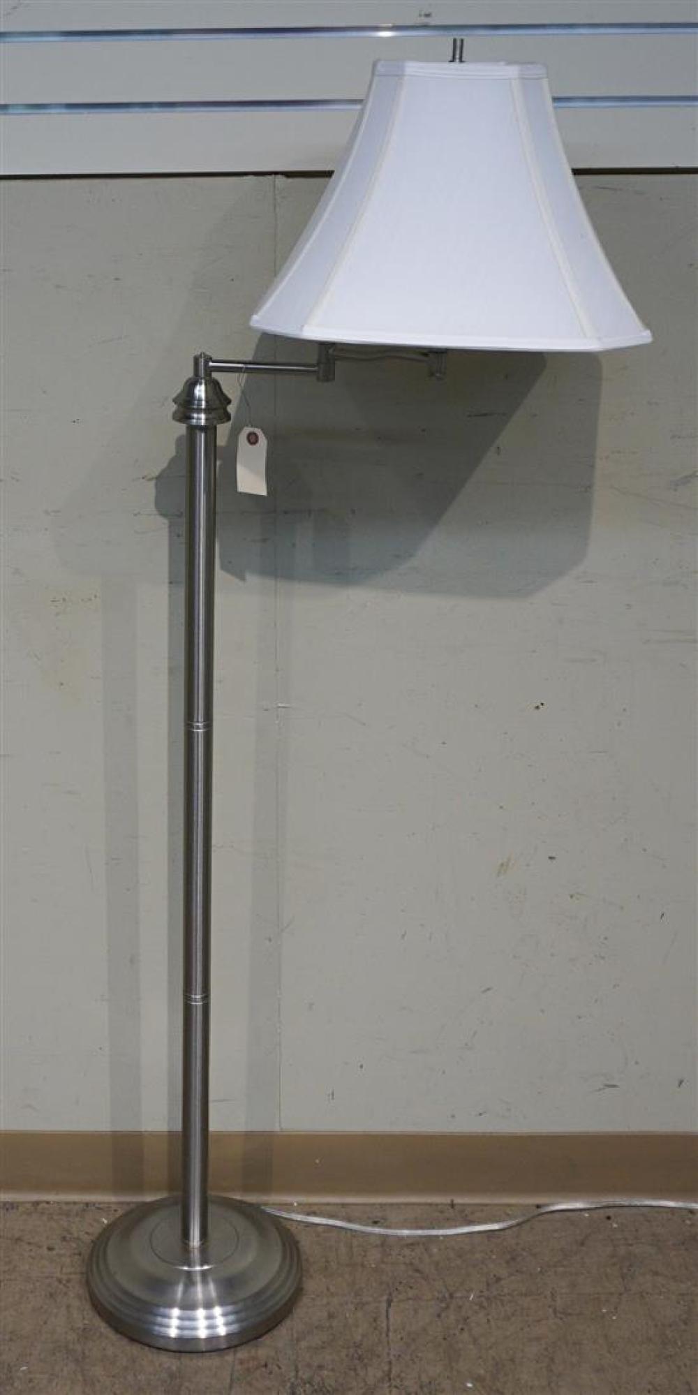 NICKEL FINISH FLOOR LAMPNickel