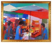 NICOLA SIMBARI, LARGE OIL ON C