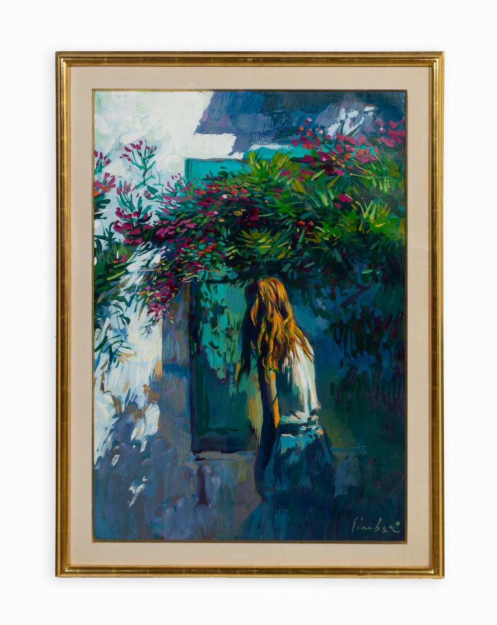 NICOLA SIMBARI, OIL ON PAPER "WOMAN