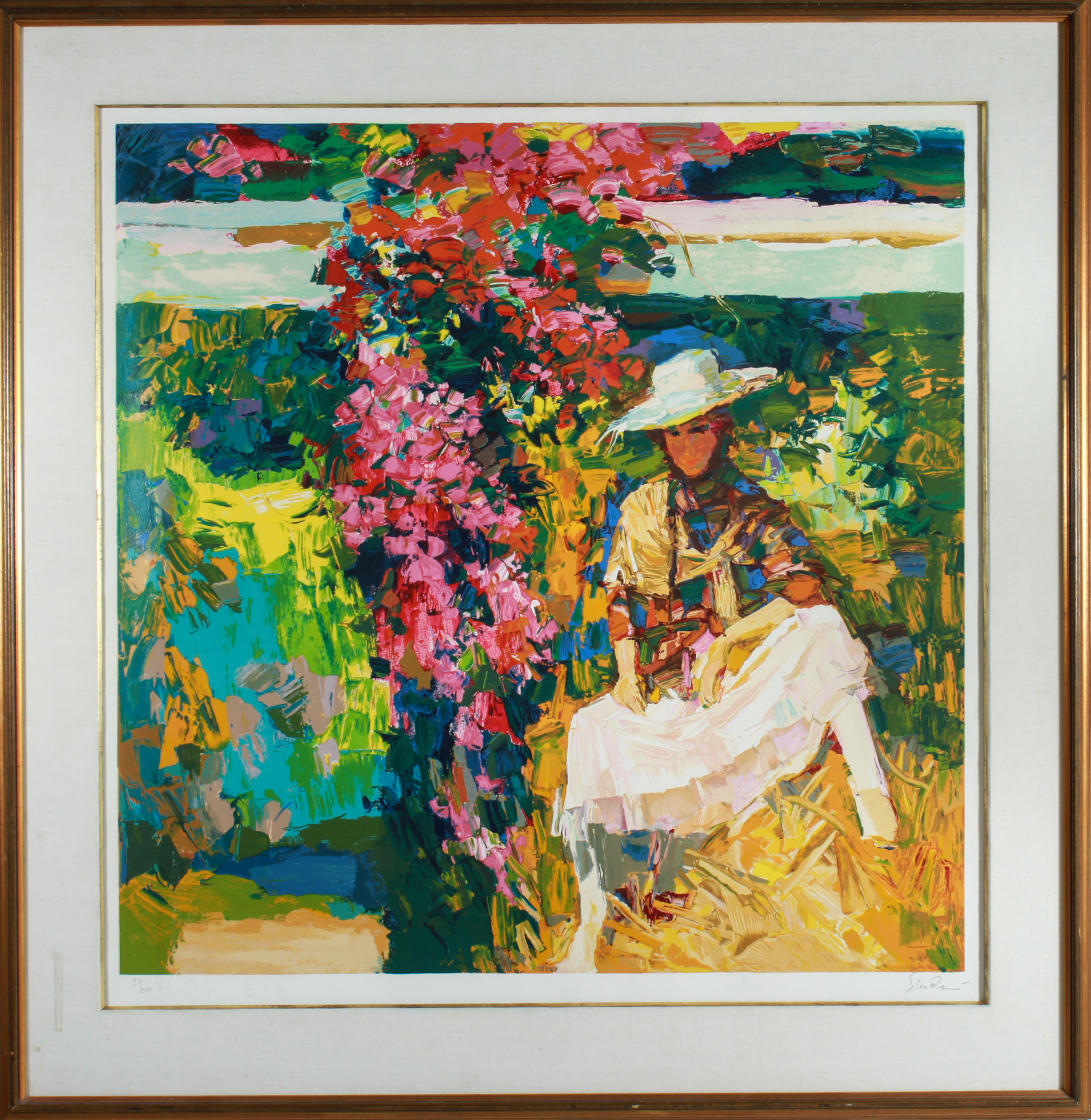 NICOLA SIMBARI "WOMAN WITH FLOWERS"
