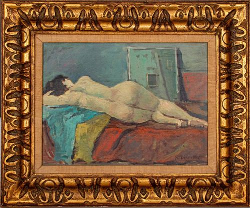 NICOLAI CIKOVSKY RECLINING NUDE OIL