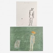 NICOLAS AFRICANO PAIR OF LITHO