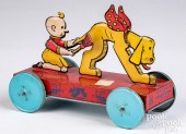 NIFTY LITHOGRAPHED TIN PULL TO