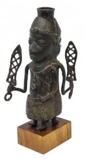 NIGERIA BENIN BRONZE DOUBLE WA