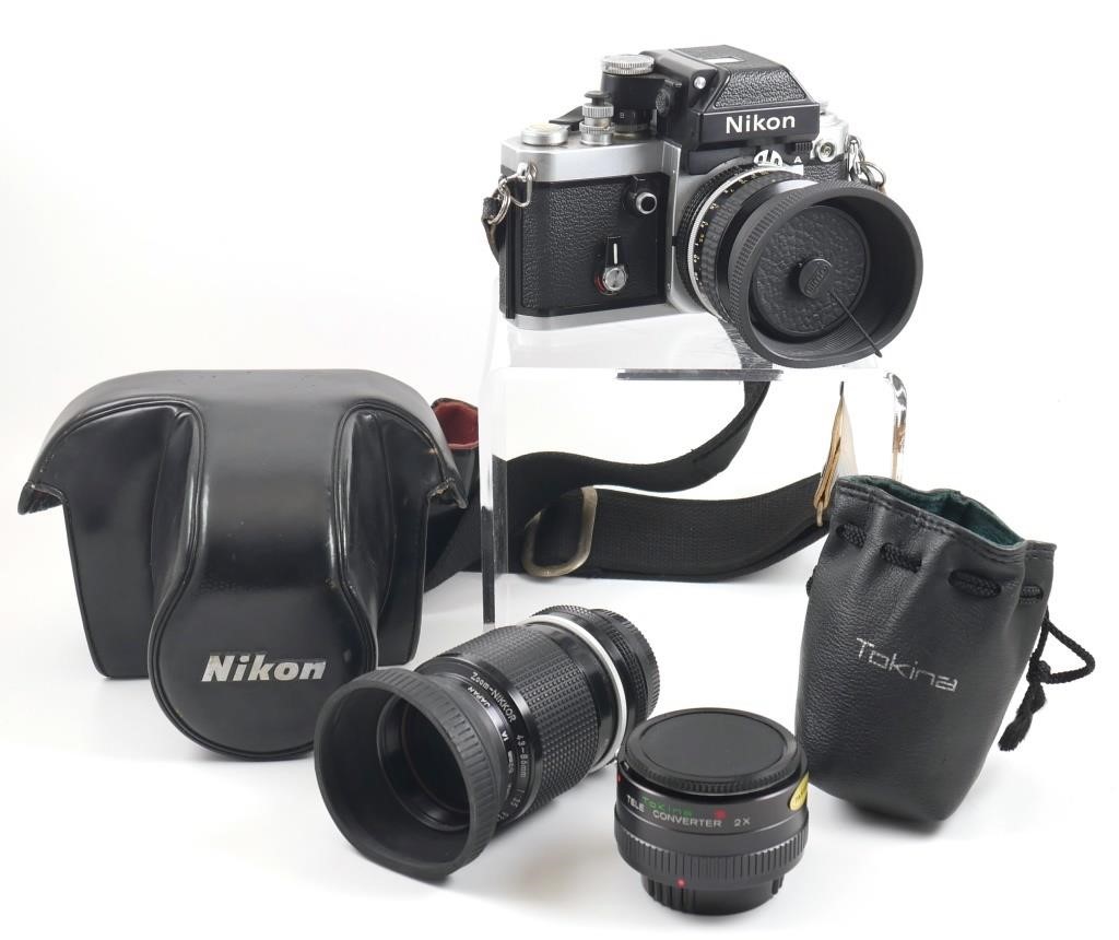 NIKON F2A SLR, 2 NIKKOR LENSESNikon