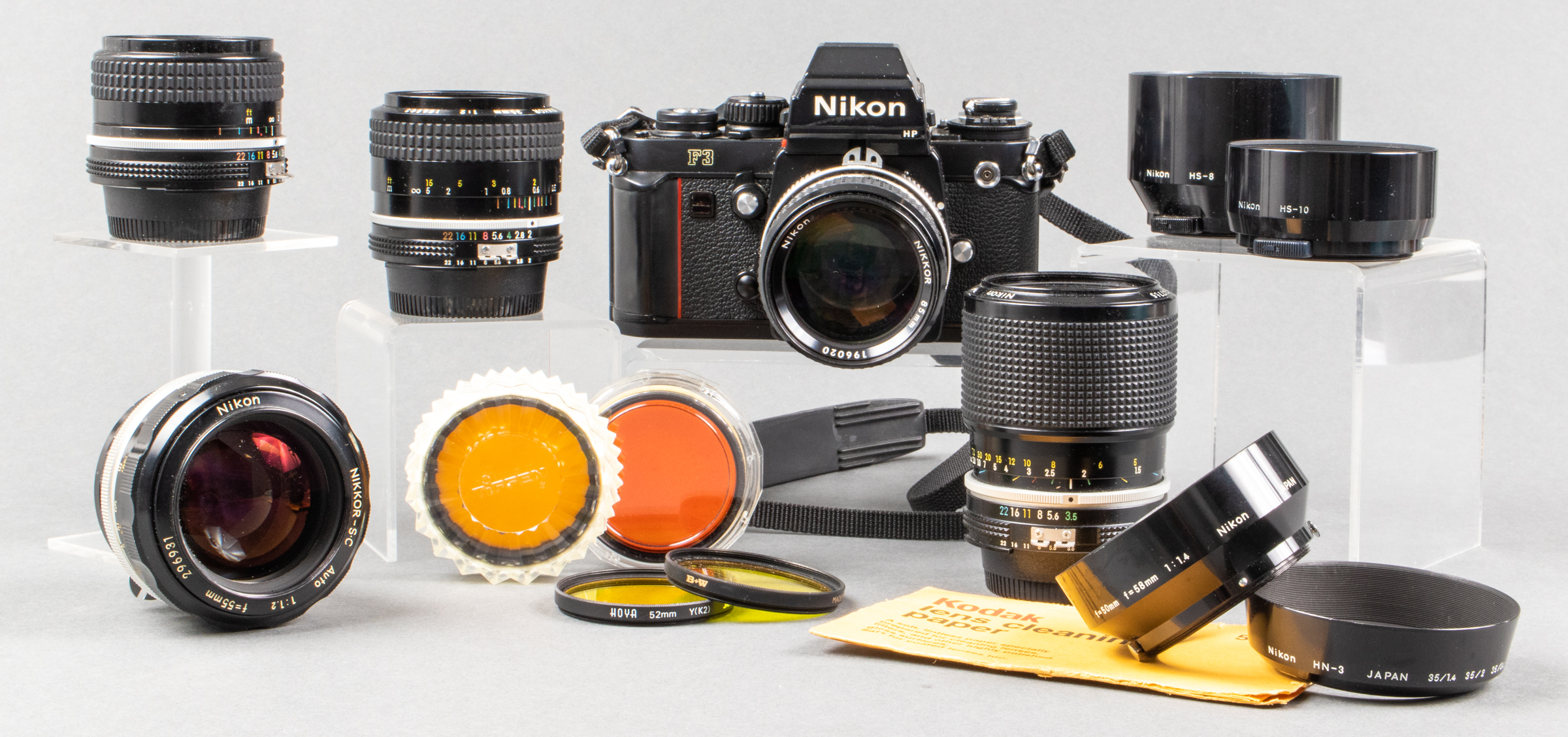 NIKON F3 WITH FIVE NIKON LENSES &