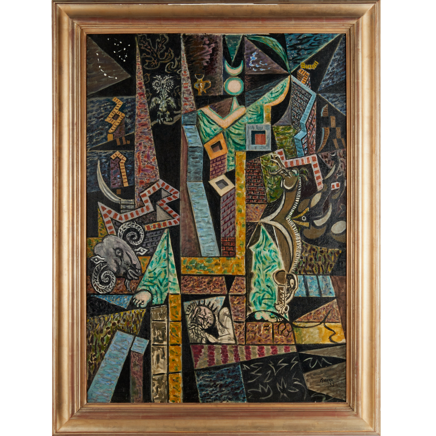 NIKOS HADJIKYRIAKOS-GHIKA, OIL ON