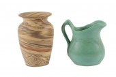 NILOAK ART POTTERY 2PC: MISSIO