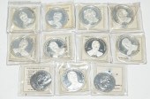 NINE .999 SILVER MEDALS & TWO
