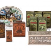Nine Advertising Tins and Tray