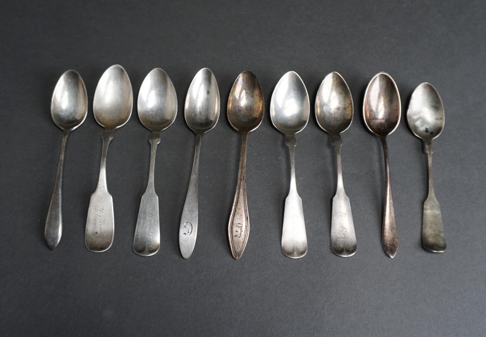 NINE AMERICAN ASSORTED STERLING