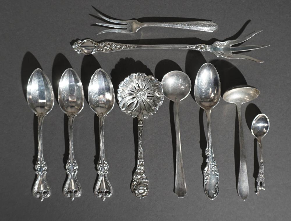NINE AMERICAN STERLING SILVER