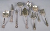 Nine American sterling silver