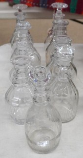 NINE ANGLO-IRISH CUT-CRYSTAL D