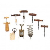NINE ANTIQUE AND VINTAGE CORKS