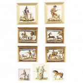 NINE ANTIQUE CONTINENTAL POLYC