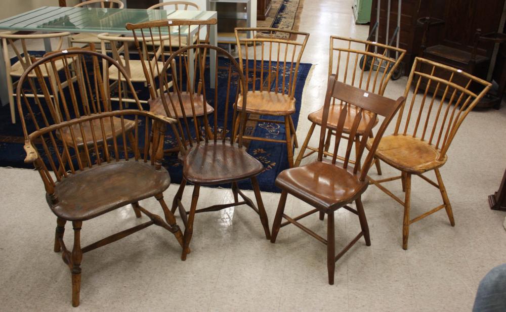 NINE ANTIQUE COUNTRY WINDSOR