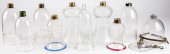 NINE ANTIQUE GLASS LIGHTING SH